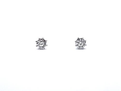 18ct Diamond Solitaire Stud Earrings