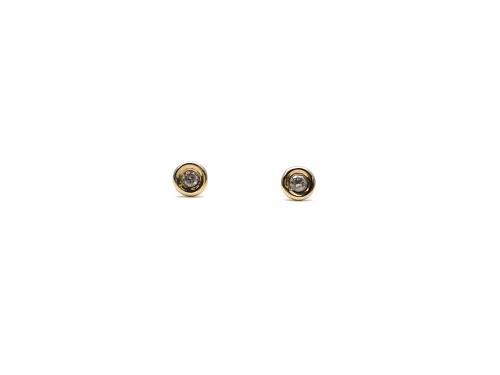 18ct Yellow Gold Diamond Stud Earrings