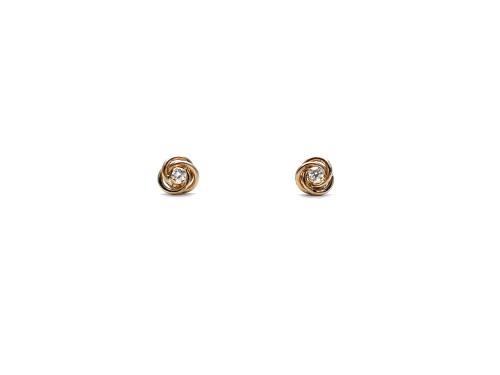 18ct Yellow Gold Diamond Stud Earrings