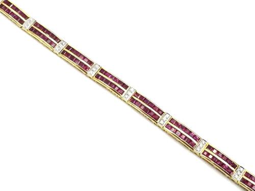 18ct Ruby & Diamond Bracelet