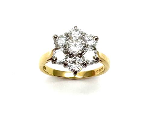 18ct Yellow Gold Diamond Cluster Ring