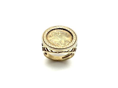 9ct Yellow Gold Coin Style Ring