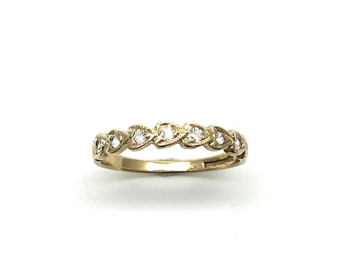 9ct Yellow Gold CZ Eternity Style Ring