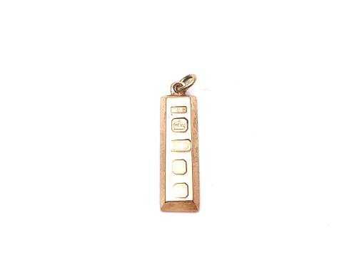 9ct Yellow Gold Ingot Charm