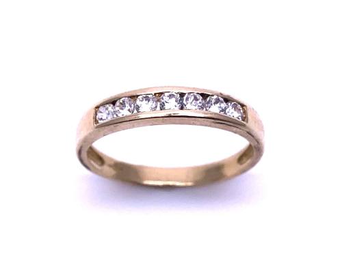 9ct Yellow Gold CZ Eternity Ring