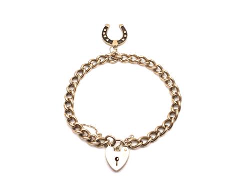 9ct Horseshoe Charm Bracelet