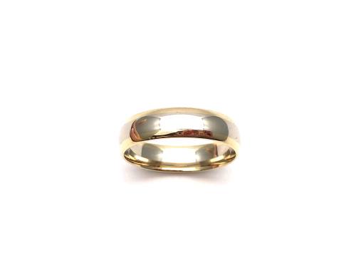 9ct 2 Colour Wedding Ring 6mm