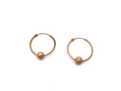 9ct Yellow Gold Sleeper Earrings