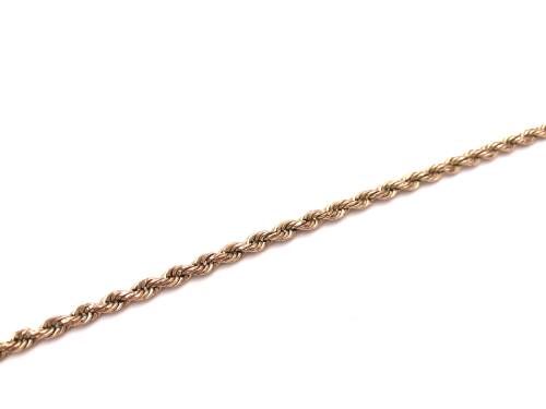 9ct Yellow Gold Rope Bracelet 7.5 inch