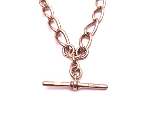 9ct Rose Gold Single Albert Chain 1901