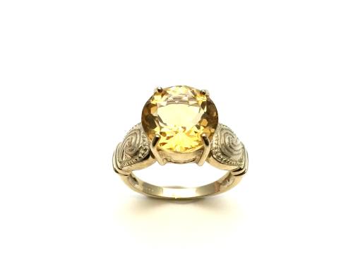 9ct Citrine Solitaire Ring