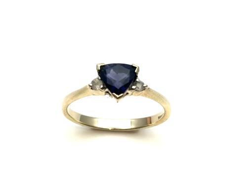 9ct Iolite & White Topaz Ring