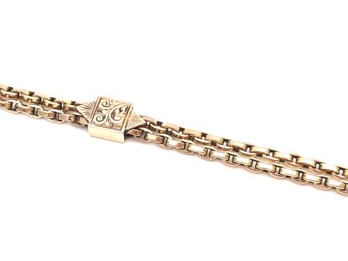 An Old 9ct Yellow Gold Albertina Bracelet 8 inch