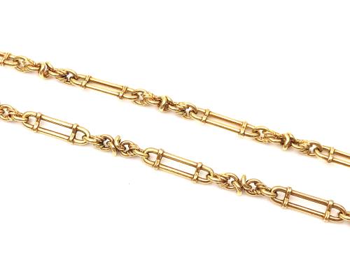 An Old 15ct Yellow Gold Fancy Chain 20 inches