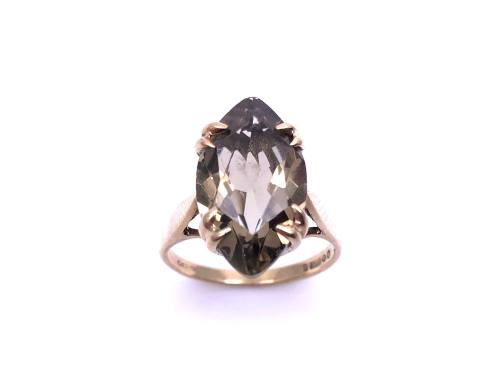 9ct Yellow Gold Quartz Solitaire Ring