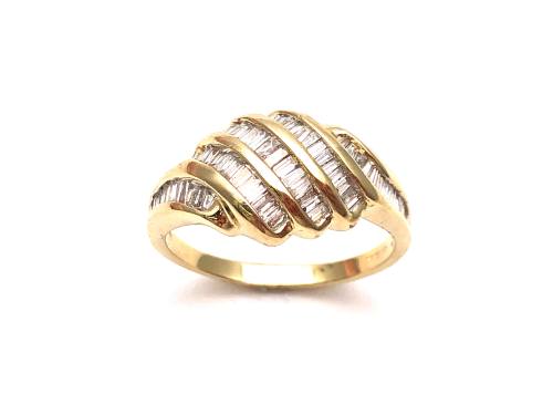 14ct Yellow Gold Diamond Pave Ring