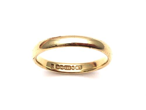 9ct Yellow Gold Wedding Ring 3mm