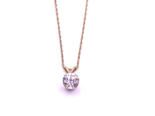 14ct CZ Pendant & Chain