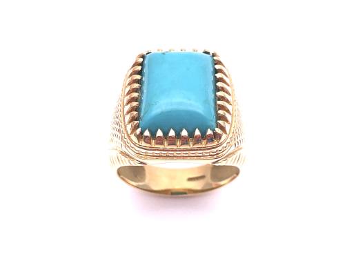 18ct Synthetic Turquoise Ring