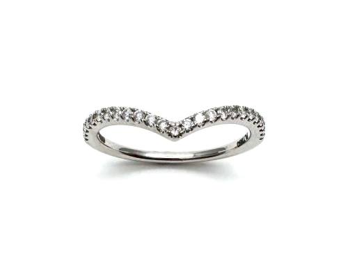 Platinum Diamond Wishbone Ring