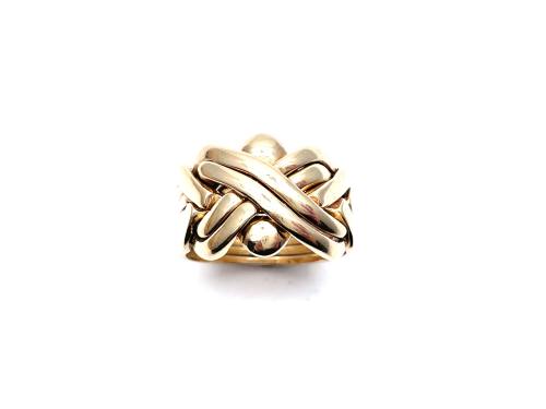 9ct Yellow Gold 6 Band Puzzle Ring