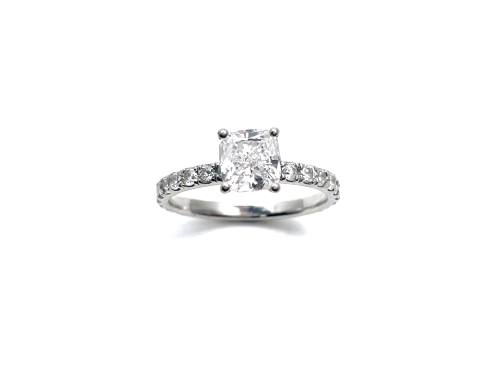 Platinum Diamond Ring Solitaire 1.01ct