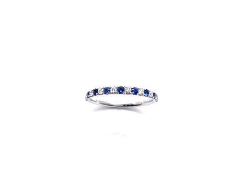 Platinum Sapphire & Diamond Eternity Ring