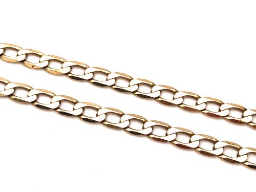 9ct Yellow Gold Flat Curb Chain 20.75in