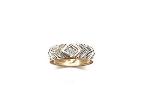 9ct Yellow Gold Diamond Band Ring