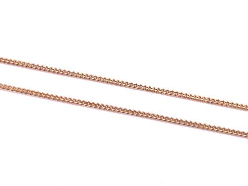 9ct Yellow Gold Fine Curb Chain 16 Inch