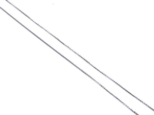 9ct White Gold Cable Chain 18 inch