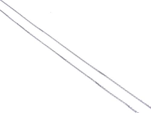 9ct White Gold Trace Chain 16 inch