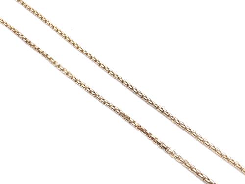 9ct Yellow Gold Box Belcher Chain 20 inch