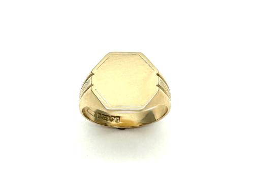 9ct Yellow Gold Octagon Signet Ring