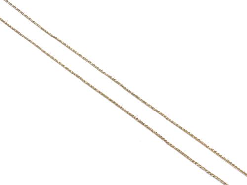 9ct Yellow Gold Spiga Chain 18 inch