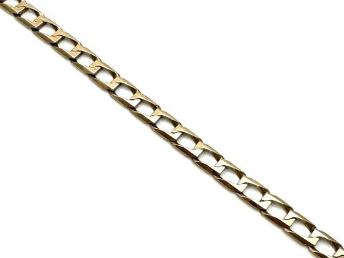 9ct Yellow Gold Flat Curb Bracelet