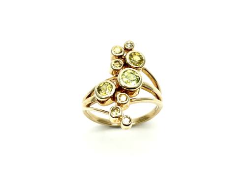 9ct Yellow Gold Sphene Bubble Ring