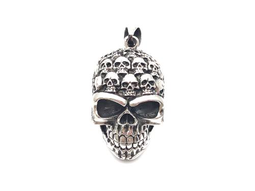 Silver Large Skull Pendant