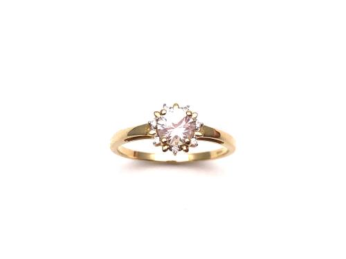 9ct Yellow Gold Zircon Cluster Ring