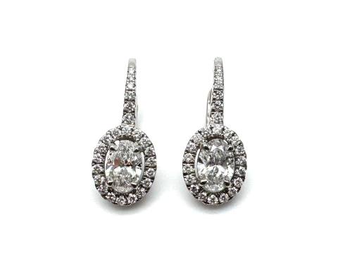 Platinum Laboratory Grown Diamond Earrings 1.51ct