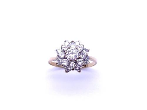 9ct Yellow Gold CZ Cluster Ring