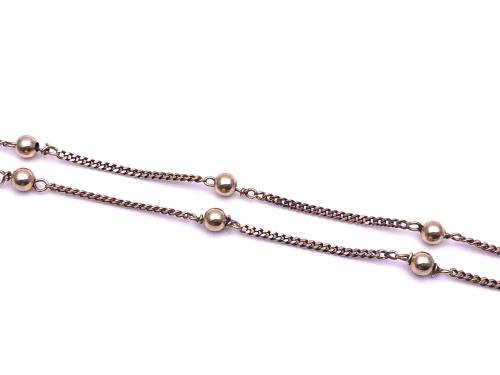 9ct Yellow Gold Curb Ball Chain