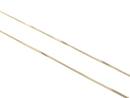 9ct Yellow Gold Fine Curb Chain 18 or 20 inch