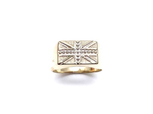 9ct Yellow Gold Flag Ring