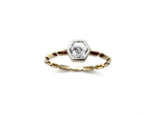 9ct Laboratory Grown Hexagon Diamond Ring 0.50ct