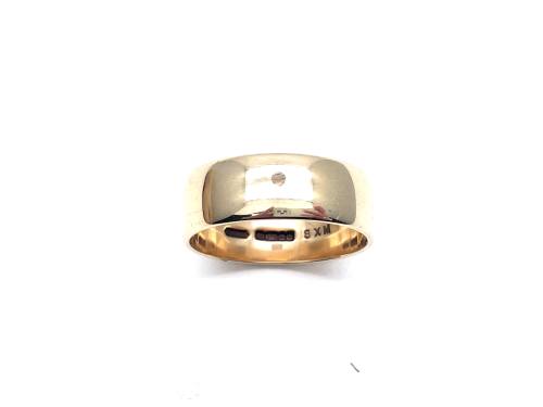 9ct Yellow Gold Plain Wedding Ring