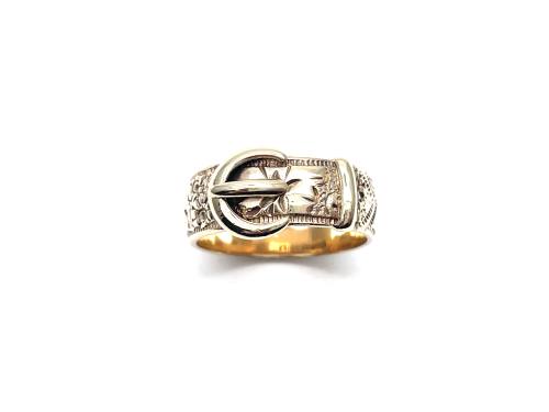 9ct Yellow Gold Buckle Ring