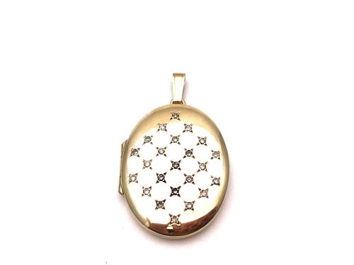 9ct Diamond Locket Pendant