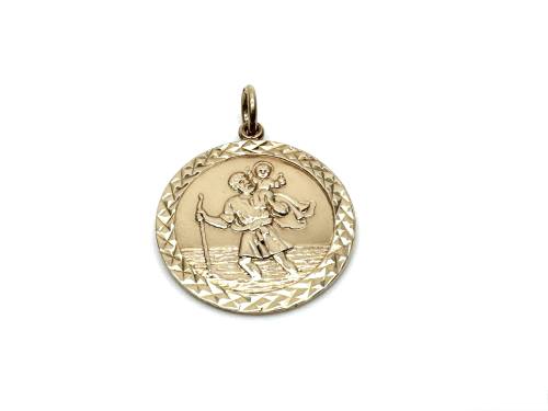 9ct St Christopher Pendant 24mm