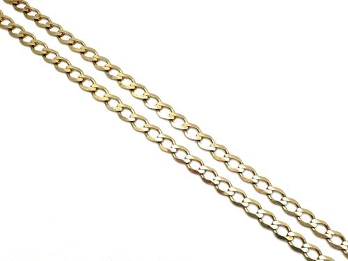 9ct Yellow Gold Curb Chain 20 inches